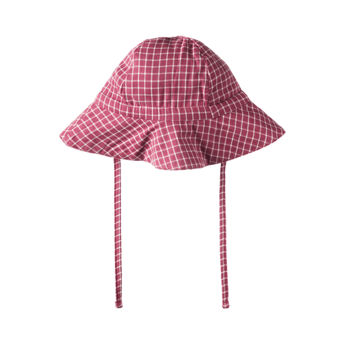 Gingham Sunhat - Rhubarb Check