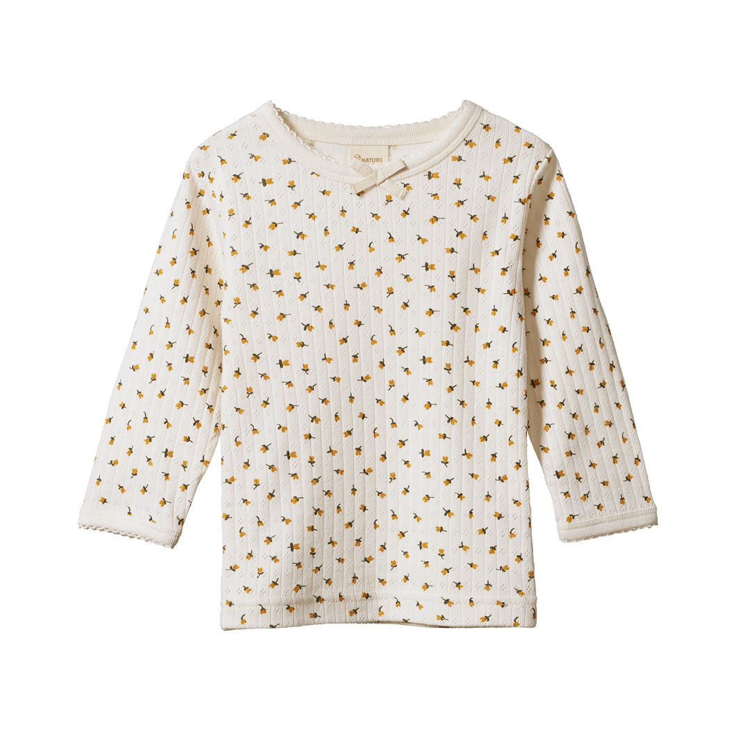 Nature Baby, New Zealand, Organic Cotton, Sustainable, Slow Fashion, Childrenswear, Long Sleeve, Tee, Tulip Print,