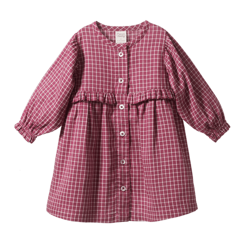 Ingrid Dress - Rhubarb Check