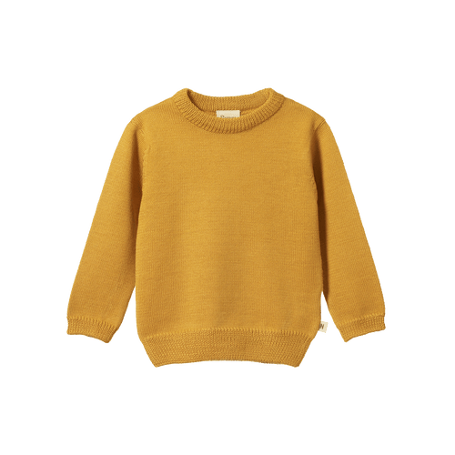 Merino Knit Pullover - Yellow Sun