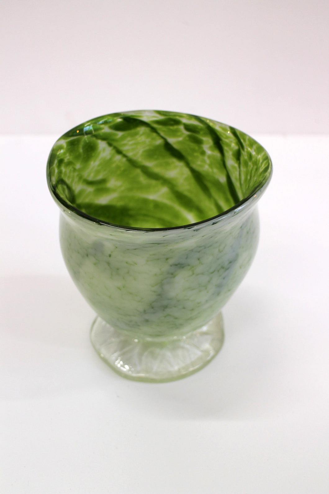 Tall Green Glass Bowl