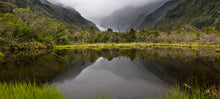 Load image into Gallery viewer, Peters Pool near Franz Josef Glacier reflected in still water, South Westland New Zealand – photograph by Stewart Nimmo