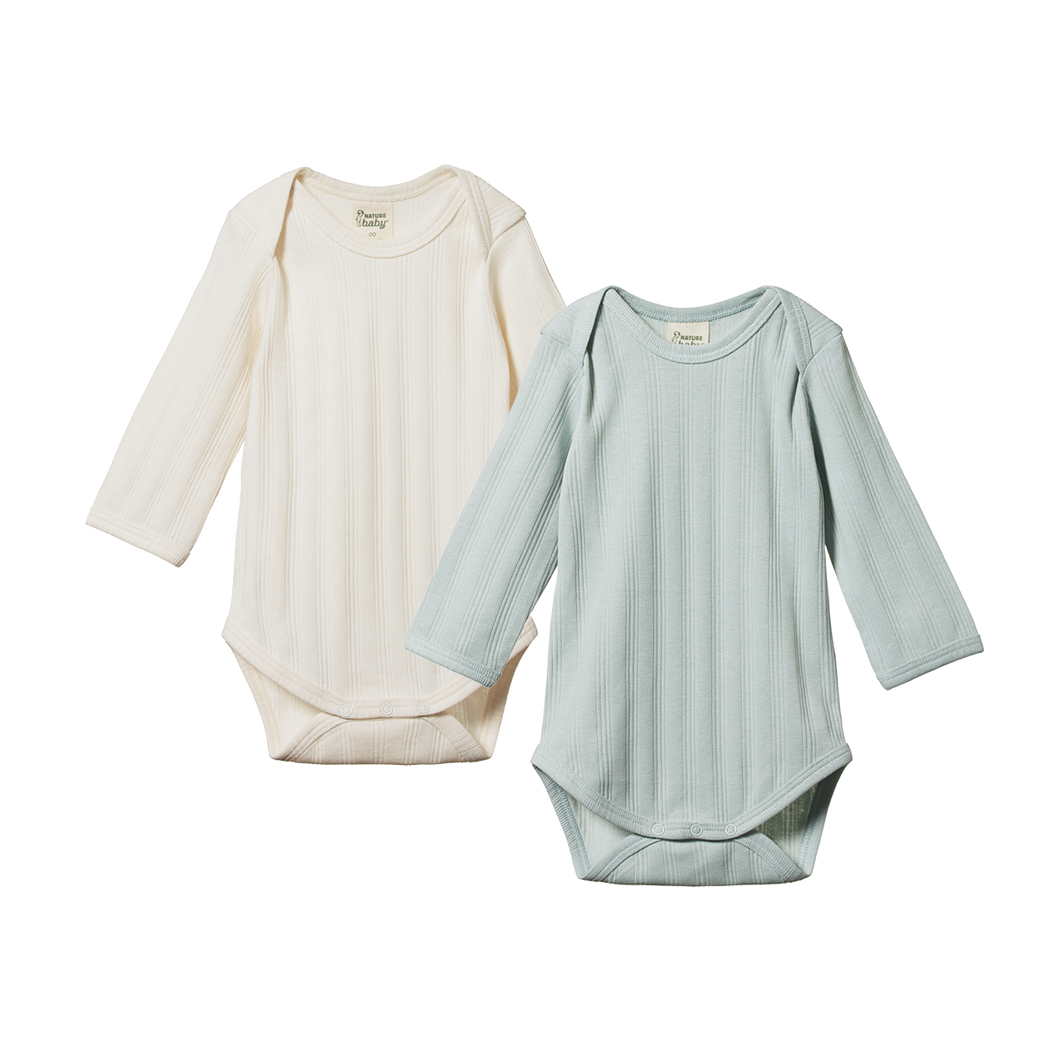 Nature Baby, bodysuit, derby, 2 pack, 
