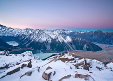 Load image into Gallery viewer, Snow covered Southern Alps from Mueller Hut in Aoraki Mount Cook National Park New Zealand Photograph by Stewart Nimmo
